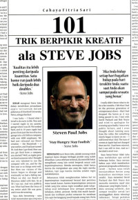 Image of 101 Trik Berpikir Kreatif Ala Steve Jobs