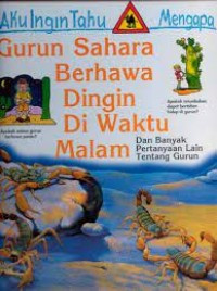Image of Aku Ingin Tahu Mengapa Gurun Sahara Berhawa Dingin Di Waktu Malam